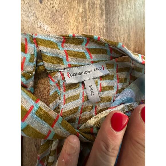 Anthropologie Conditions Apply Retro Peasant Blouse Top Size Small - Picture 9 of 11
